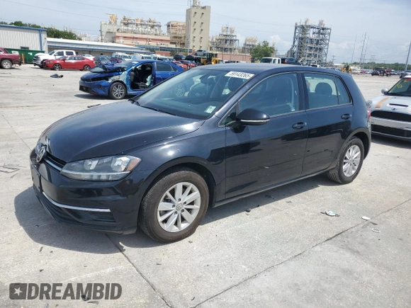 2019 Volkswagen Golf S with VIN 3VWG57AU7KM013240, listed as a Copart auction lot 59143265 with 112,228 mi miles and Salvage title. Bid and sale history available at DreamBid. Image 1.