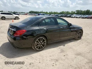 2018 Mercedes-Benz C 43 AMG with VIN 55SWF6EB2JU257667, listed as a Copart auction lot 51539385 with 48,258 mi miles and Salvage title. Bid and sale history available at DreamBid. Image 3.