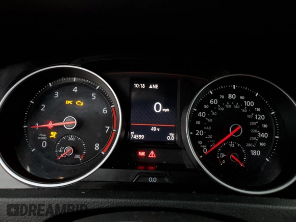 2017 Volkswagen Golf GTI S with VIN 3VW547AU0HM030805, listed as a Copart auction lot 51708815 with 74,399 mi miles and Salvage Title. Bid and sale history available at carsss.com. Image 9.