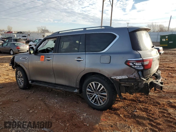 2021 Nissan Armada SL with VIN JN8AY2BA3M9372601, listed as a Copart auction lot 45874415 with 96,302 mi miles and Salvage Title. Bid and sale history available at carsss.com. Image 2.