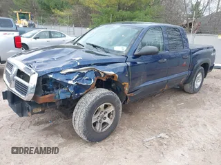 2005 Dodge Dakota SLT with VIN 1D7HW48N65S288584, listed as a IAAI auction lot 42130695 with 221,636 mi miles. Bid and sale history available at carsss.com. Image 2.