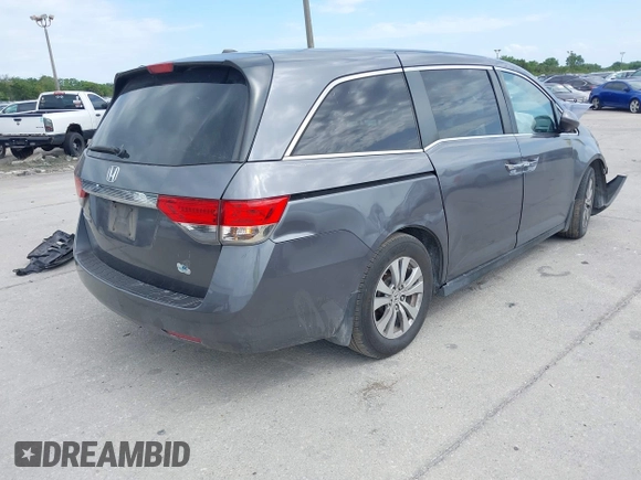 2016 Honda Odyssey EX-L with VIN 5FNRL5H69GB129807, listed as a IAAI auction lot 41973832 with 181,686 mi miles. Bid and sale history available at carsss.com. Image 4.