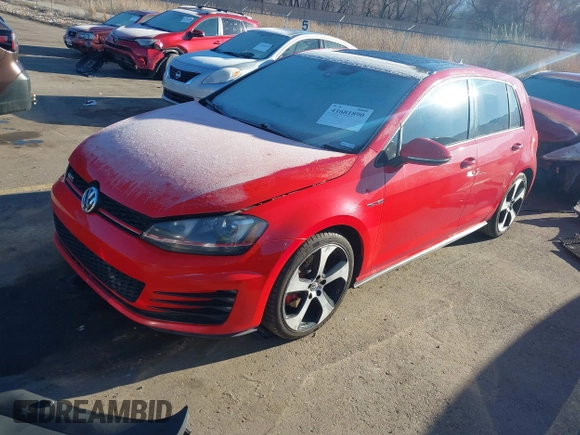 2015 Volkswagen Golf GTI Autobahn with VIN 3VW4T7AU8FM001533, listed as a IAAI auction lot 41681890 with 152,624 mi miles. Bid and sale history available at carsss.com. Image 18.