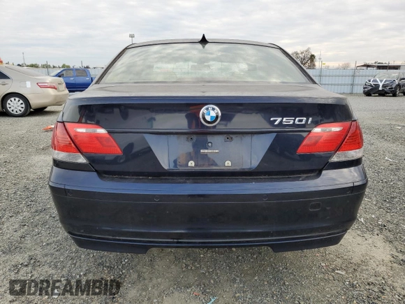 2007 BMW 7 Series 750i with VIN WBAHL835X7DT08910, listed as a Copart auction lot 45055265 with 145,050 mi miles and Clean title. Bid and sale history available at DreamBid. Image 6.