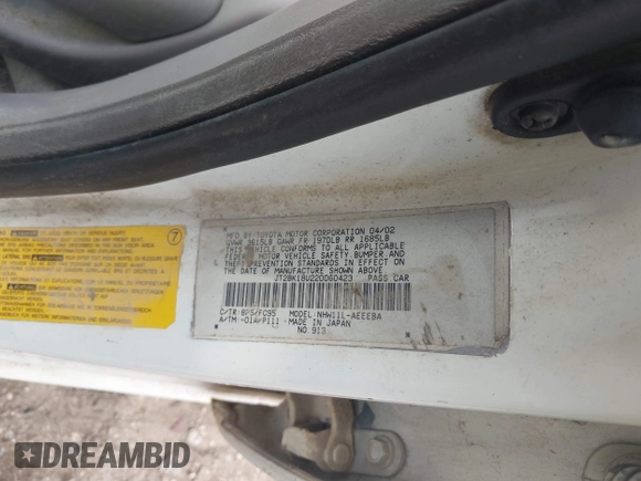 2003 Toyota Prius z VIN JT2BK12U330083316, wystawiony jako IAAI lot #42165606 z przebiegiem 113 454 mil mil oraz . Historia ofert i sprzedaży dostępna na DreamBid. Obrazek 9.