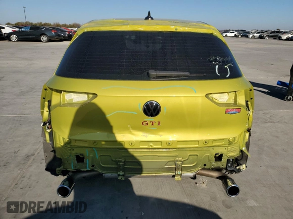 2022 Volkswagen GTI Autobahn with VIN WVW587CD9NW123144, listed as a Copart auction lot 80733104 with 44,635 mi miles and Salvage Title. Bid and sale history available at DreamBid. Image 6.