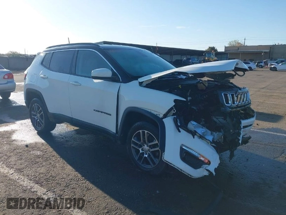 2018 Jeep Compass Latitude with VIN 3C4NJDBB5JT103587, listed as a IAAI auction lot 41944613 with 54,104 mi miles. Bid and sale history available at carsss.com. Image 1.