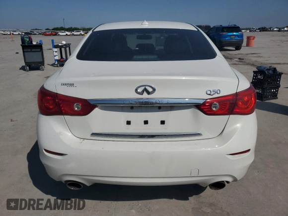 2015 Infiniti Q50 Premium with VIN JN1BV7AP4FM353327, listed as a Copart auction lot 53547505 with 116,344 mi miles and Clean title. Bid and sale history available at DreamBid. Image 6.