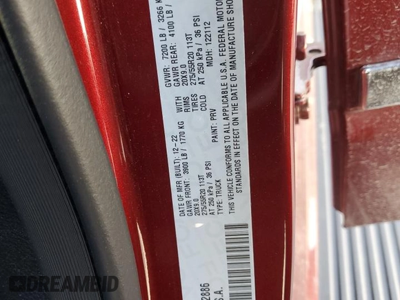 2023 Ram 1500 Limited with VIN 1C6SRFHM1PN532886, listed as a Copart auction lot 44567185 with 6,226 mi miles and Salvage title. Bid and sale history available at DreamBid. Image 12.