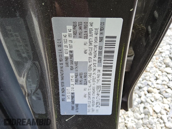 2017 Mazda 3 Sport with VIN 3MZBN1U71HM142399, listed as a Copart auction lot 51826885 with 151,117 mi miles and Clean Title. Bid and sale history available at DreamBid. Image 12.