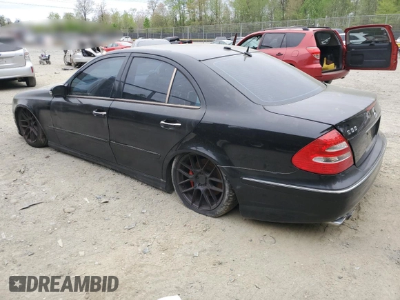2004 Mercedes-Benz E 55 AMG with VIN WDBUF76J44A412106, listed as a Copart auction lot 54076525 with 166,081 mi miles and Clean Title. Bid and sale history available at DreamBid. Image 2.