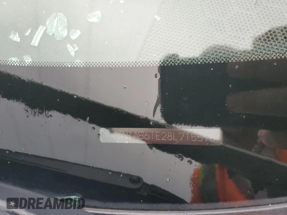 2008 Nissan Sentra S with VIN 3N1AB61E28L715598, listed as a Copart auction lot 59282745 with Not provided miles and Salvage title. Bid and sale history available at DreamBid. Image 13.