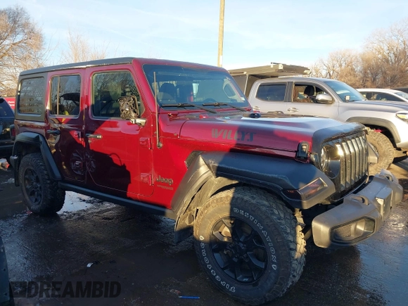 2022 Jeep Wrangler Unlimited Sport with VIN 1C4HJXDG1NW106171, listed as a IAAI auction lot 41357206 with 36,932 mi miles and . Bid and sale history available at DreamBid. Image 13.