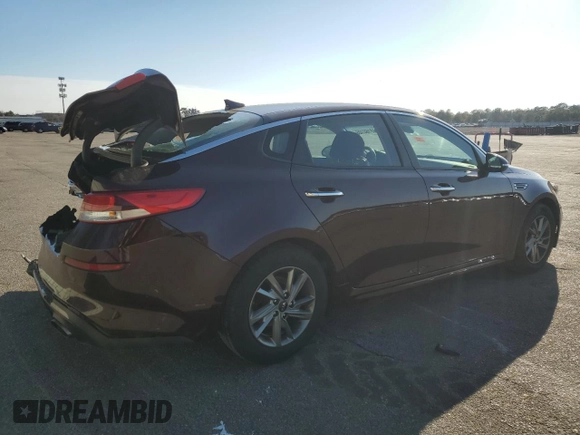2019 Kia Optima LX with VIN 5XXGT4L38KG317979, listed as a Copart auction lot 48160105 with 160,797 mi miles and Salvage Title. Bid and sale history available at carsss.com. Image 3.