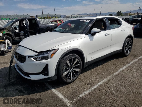 2021 Polestar 2 Launch Edition with VIN LPSED3KA9ML027163, listed as a Copart auction lot 70563394 with 0 mi miles and Salvage Title. Bid and sale history available at carsss.com. Image 1.