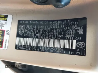 2011 Toyota Corolla L with VIN 2T1BU4EE3BC716134, listed as a IAAI auction lot 41930838 with 238,431 mi miles. Bid and sale history available at carsss.com. Image 9.