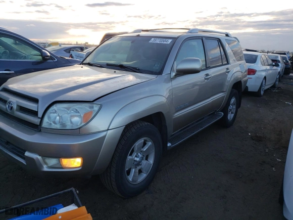 2004 Toyota 4Runner Limited with VIN JTEBU17R040040104, listed as a Copart auction lot 39770584 with 129,333 mi miles and Salvage Title. Bid and sale history available at carsss.com. Image 1.