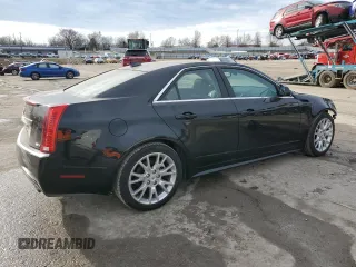 2012 Cadillac CTS Premium with VIN 1G6DS5E35C0142296, listed as a Copart auction lot 45970185 with 128,586 mi miles and Salvage Title. Bid and sale history available at DreamBid. Image 3.