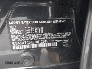 2014 BMW 5 Series 528i xDrive z VIN WBA5A7C5XED612819, wystawiony jako IAAI lot #42593601 z przebiegiem 174 821 mil mil oraz . Historia ofert i sprzedaży dostępna na DreamBid. Obrazek 9.
