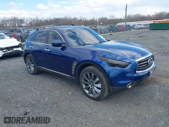 2012 Infiniti FX35 with VIN JN8AS1MW4CM151704, listed as a IAAI auction lot 41880455 with 140,751 mi miles. Bid and sale history available at carsss.com. Image 1.