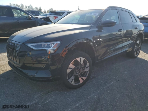 2023 Audi e-tron Premium with VIN WA1AAAGE7PB025575, listed as a Copart auction lot 87587165 with 38,967 mi miles and Salvage Title. Bid and sale history available at carsss.com. Image 1.