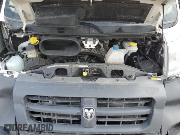 2017 Ram ProMaster Cargo with VIN 3C6TRVDG6HE526134, listed as a Copart auction lot 47312225 with 186,611 mi miles and Salvage Title. Bid and sale history available at carsss.com. Image 12.