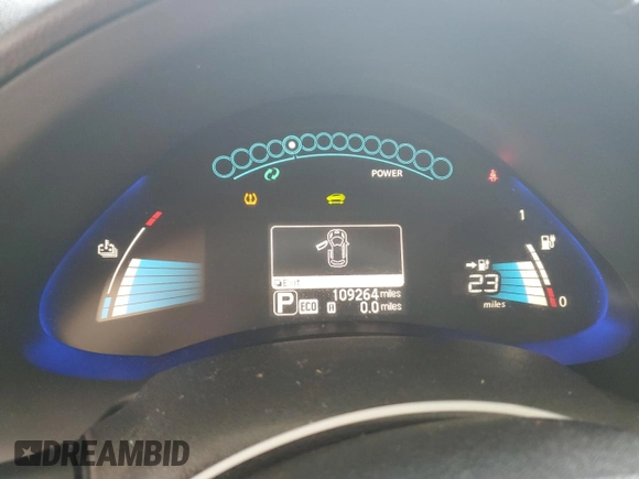 2013 Nissan LEAF SL with VIN 1N4AZ0CP8DC422580, listed as a Copart auction lot 62541685 with 109,264 mi miles and Clean title. Bid and sale history available at DreamBid. Image 9.