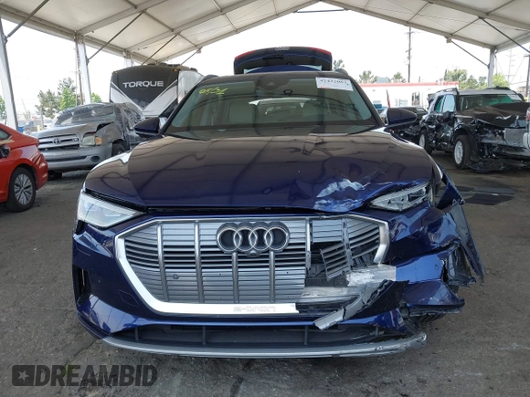 2021 Audi e-tron Premium Plus with VIN WA1LAAGE4MB038563, listed as a IAAI auction lot 42422063 with 31,645 mi miles and . Bid and sale history available at DreamBid. Image 6.