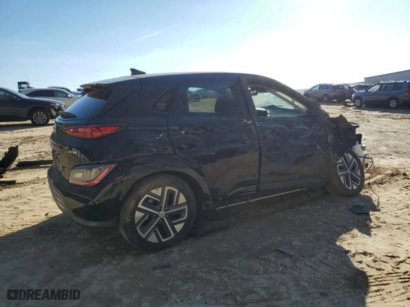 2023 Hyundai Kona Electric Limited with VIN KM8K53AG1PU161527, listed as a Copart auction lot 43859265 with 18,568 mi miles and Salvage Title. Bid and sale history available at carsss.com. Image 3.