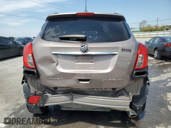 2015 Buick Encore with VIN KL4CJASB6FB196967, listed as a Copart auction lot 53283565 with 97,818 mi miles and Salvage Title. Bid and sale history available at carsss.com. Image 6.