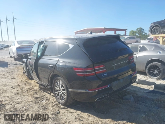 2021 Genesis GV80 with VIN KMUHB4SB6MU051520, listed as a IAAI auction lot 41743576 with 70,141 mi miles and . Bid and sale history available at DreamBid. Image 3.