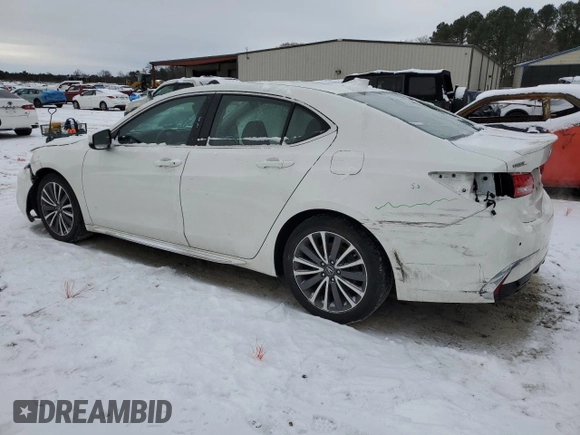2018 Acura TLX Advance with VIN 19UUB3F70JA005505, listed as a Copart auction lot 45715695 with 49,311 mi miles and Salvage title. Bid and sale history available at DreamBid. Image 2.