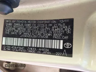 2011 Toyota Prius I with VIN JTDKN3DU3B1476538, listed as a IAAI auction lot 42269903 with Not Provided miles and . Bid and sale history available at DreamBid. Image 9.