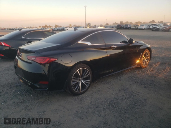 2022 Infiniti Q60 PURE with VIN JN1EV7JK6NM600315, listed as a Copart auction lot 79694504 with 84,201 mi miles and Salvage title. Bid and sale history available at DreamBid. Image 3.