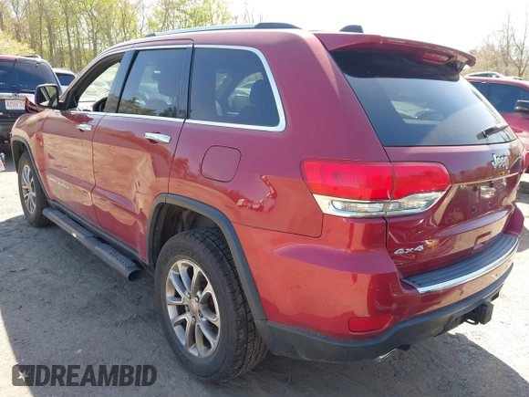 2014 Jeep Grand Cherokee Limited with VIN 1C4RJFBG7EC483316, listed as a IAAI auction lot 42114889 with 106,409 mi miles and . Bid and sale history available at DreamBid. Image 3.