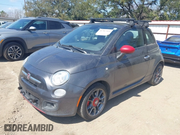 2014 FIAT 500 Sport with VIN 3C3CFFBR0ET190956, listed as a IAAI auction lot 41787319 with 140,754 mi miles and . Bid and sale history available at DreamBid. Image 2.