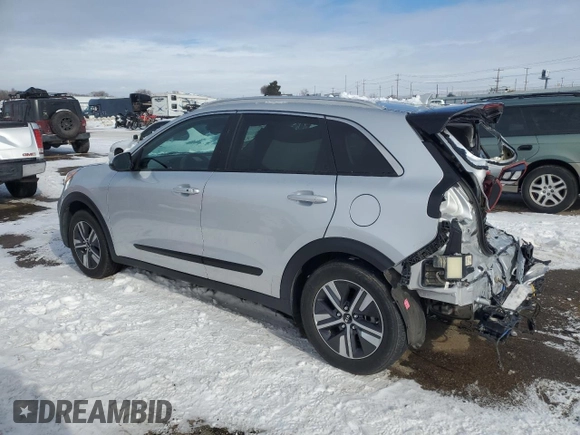2021 Kia Niro LX with VIN KNDCB3LC2M5470747, listed as a Copart auction lot 45146245 with 34,190 mi miles and Salvage Title. Bid and sale history available at carsss.com. Image 2.