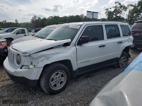 2014 Jeep Patriot Sport with VIN 1C4NJPBA2ED722653, listed as a Copart auction lot 49992995 with 160,967 mi miles and Salvage Title. Bid and sale history available at carsss.com. Image 1.