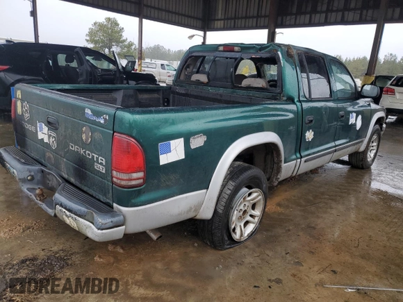 2003 Dodge Dakota SLT with VIN 1D7HL48X03S261436, listed as a Copart auction lot 42317965 with 136,380 mi miles and Salvage Title. Bid and sale history available at carsss.com. Image 3.