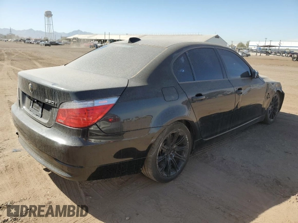 2008 BMW 5 Series 550i with VIN WBANW53508CT50647, listed as a Copart auction lot 44082465 with 153,738 mi miles and Clean Title. Bid and sale history available at carsss.com. Image 3.