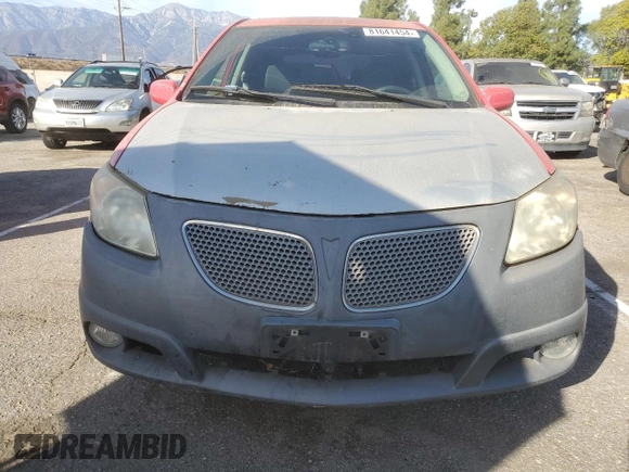 2005 Pontiac Vibe with VIN 5Y2SL63835Z413649, listed as a Copart auction lot 81641454 with 221,205 mi miles and Salvage Title. Bid and sale history available at DreamBid. Image 5.