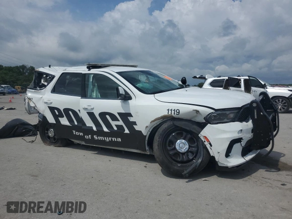 2021 Dodge Durango Pursuit z VIN 1C4RDJFG3MC763849, wystawiony jako Copart lot #61449195 z przebiegiem 46 907 mil mil oraz Szkoda całkowita • Salvage title. Historia ofert i sprzedaży dostępna na DreamBid. Obrazek 4.