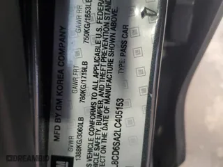 2020 Chevrolet Spark LT with VIN KL8CD6SA2LC405153, listed as a Copart auction lot 51236625 with 0 mi miles and Non Repairable. Bid and sale history available at carsss.com. Image 12.