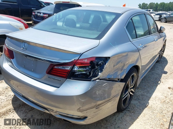 2016 Honda Accord Sport with VIN 1HGCR2F53GA149123, listed as a IAAI auction lot 42254191 with 147,971 mi miles and . Bid and sale history available at DreamBid. Image 4.