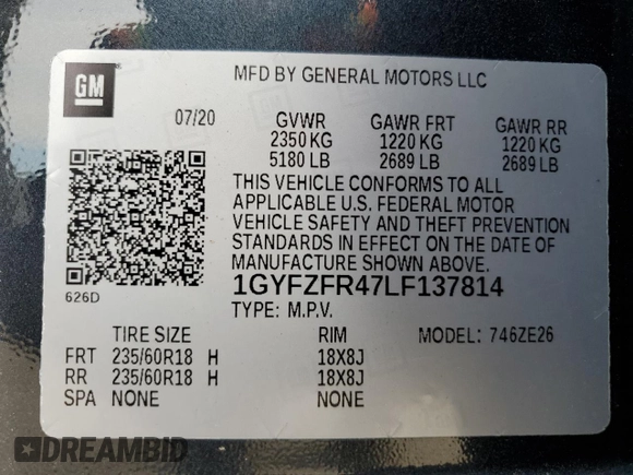 2020 Cadillac XT4 AWD Sport z VIN 1GYFZFR47LF137814, wystawiony jako Copart lot #47848325 z przebiegiem 24 696 mil mil oraz Szkoda całkowita • Salvage title. Historia ofert i sprzedaży dostępna na DreamBid. Obrazek 14.