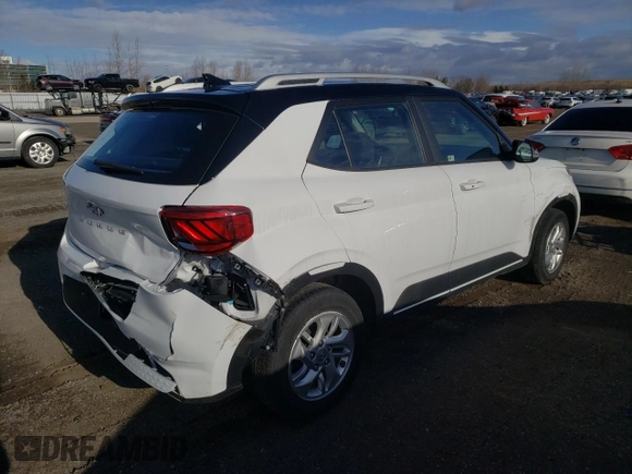 2022 Hyundai Venue SEL with VIN KMHRC8A36NU161003, listed as a Copart auction lot 85650344 with 37,619 mi miles and Clean Title. Bid and sale history available at DreamBid. Image 3.
