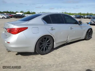 2017 Infiniti Q50 2.0t with VIN JN1CV7APXHM641523, listed as a Copart auction lot 49550185 with 123,400 mi miles and Salvage Title. Bid and sale history available at carsss.com. Image 3.