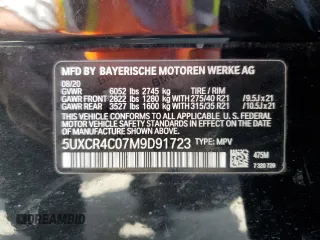 2021 BMW X5 sDrive40i z VIN 5UXCR4C07M9D91723, wystawiony jako Copart lot #54244835 z przebiegiem 113 128 mil mil oraz Szkoda całkowita • Salvage title. Historia ofert i sprzedaży dostępna na DreamBid. Obrazek 13.