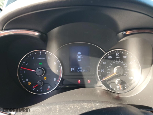 2016 Kia Forte EX with VIN KNAFX4A85G5480581, listed as a Copart auction lot 47047905 with 104,821 mi miles and Salvage Title. Bid and sale history available at carsss.com. Image 9.