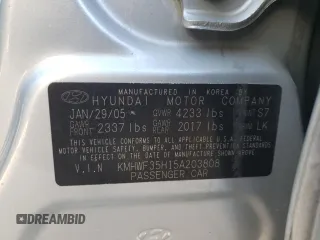 2005 Hyundai Sonata GLS with VIN KMHWF35H15A203808, listed as a Copart auction lot 78097184 with 185,492 mi miles and Salvage Title. Bid and sale history available at carsss.com. Image 12.